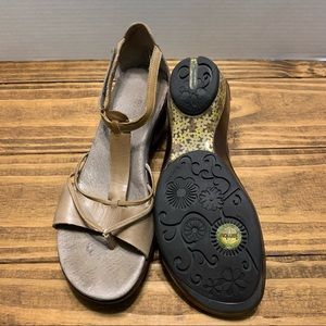 Jambu leather wedge sandal